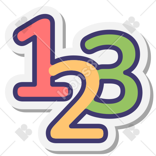 人気ランキングに使える数字のイラストのラベルアイコン：200pix×200pix無料素材とwebデザイン・DTP・動画制作 tigpig