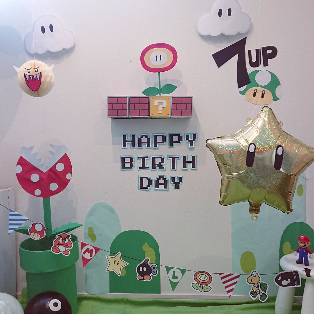 誕生日 画用紙を使った飾り付けの手作りアイデア