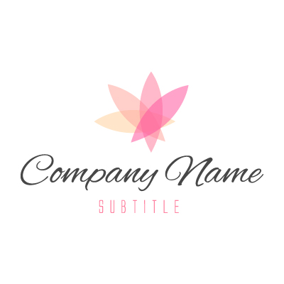 大きな筆で花を描いたような優しさを表現した柔らかいカーブが印象的なデザインのロゴロゴランド