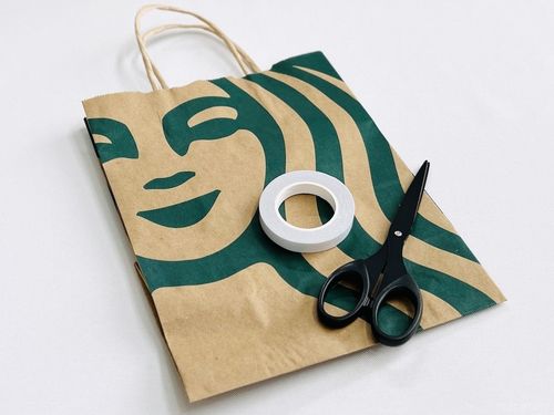 スタバの袋でリメイクバッグの作り方
