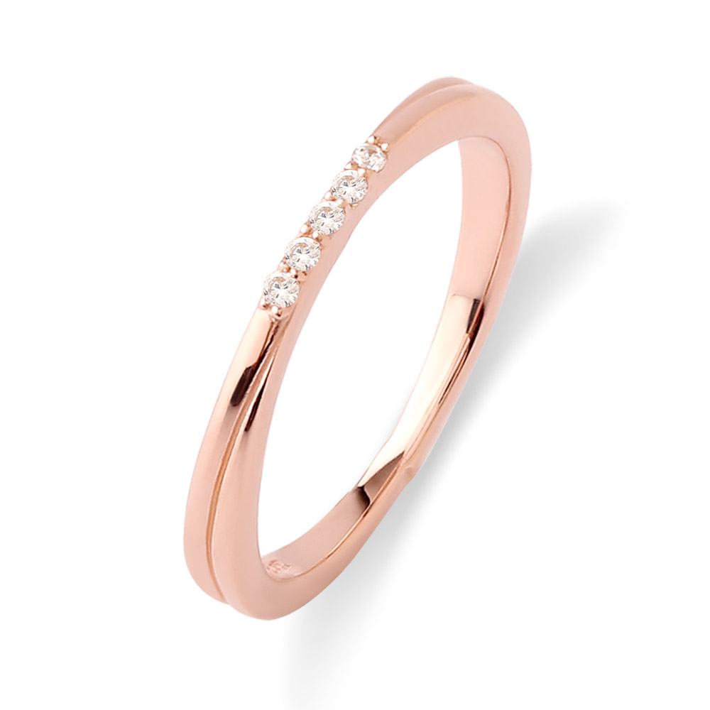 2本セット ピンクゴールド V字 マリッジリング 結婚指輪J105-040003SUEHIRO