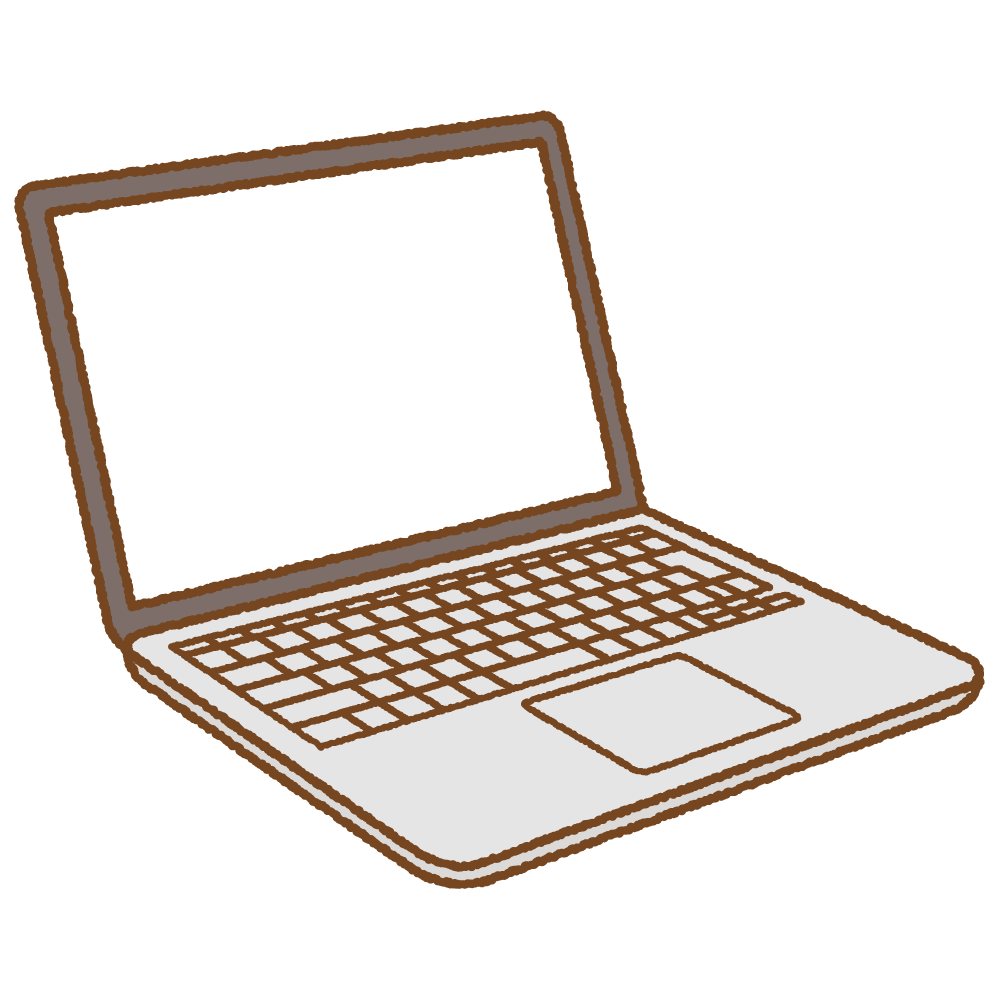 ノートパソコン：イラスト無料