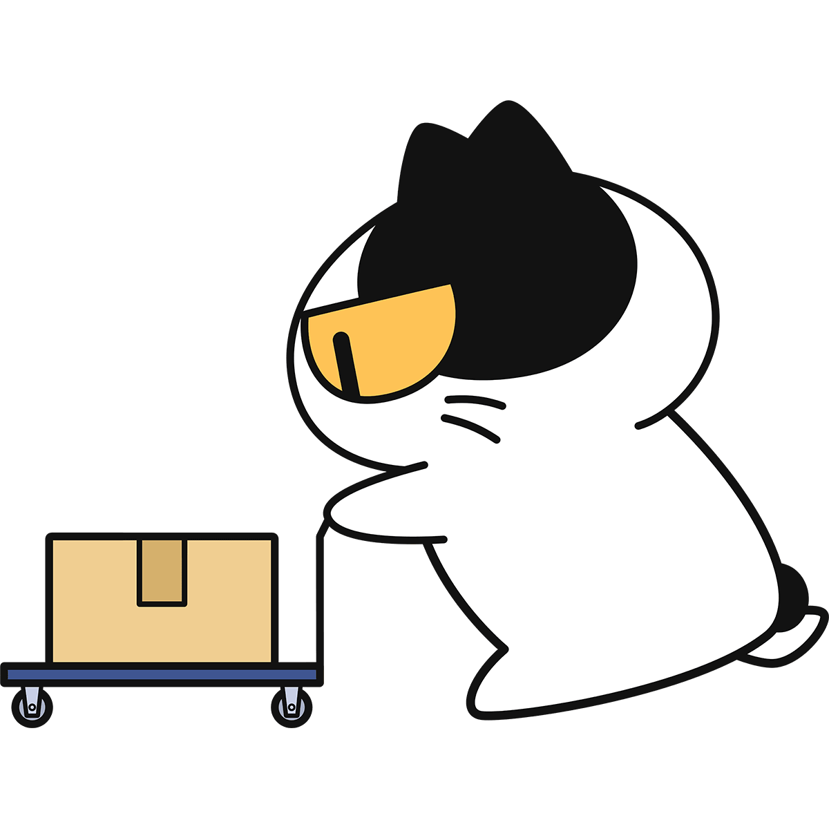 ハンコ・スタンプを押す 捺印 シルエット02無料のAi・PNG白黒シルエットイラスト