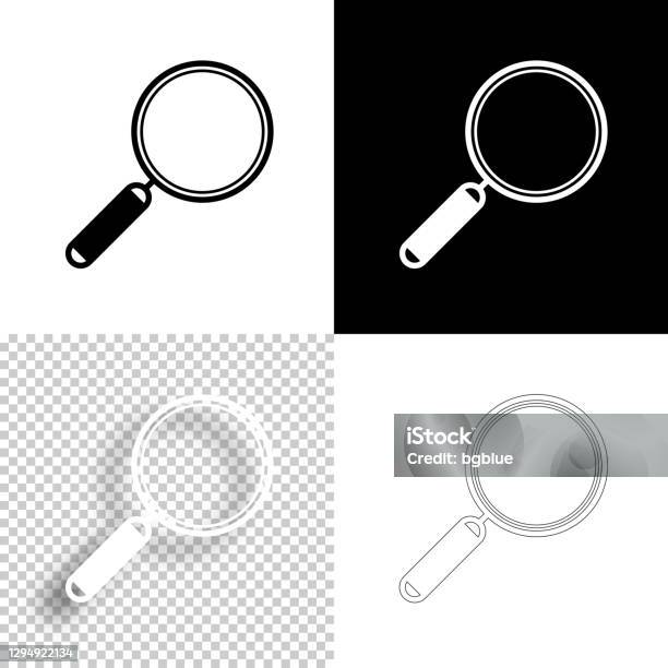 アイコン 虫眼鏡 拡大鏡 白バックのイラスト素材 - PIXTA