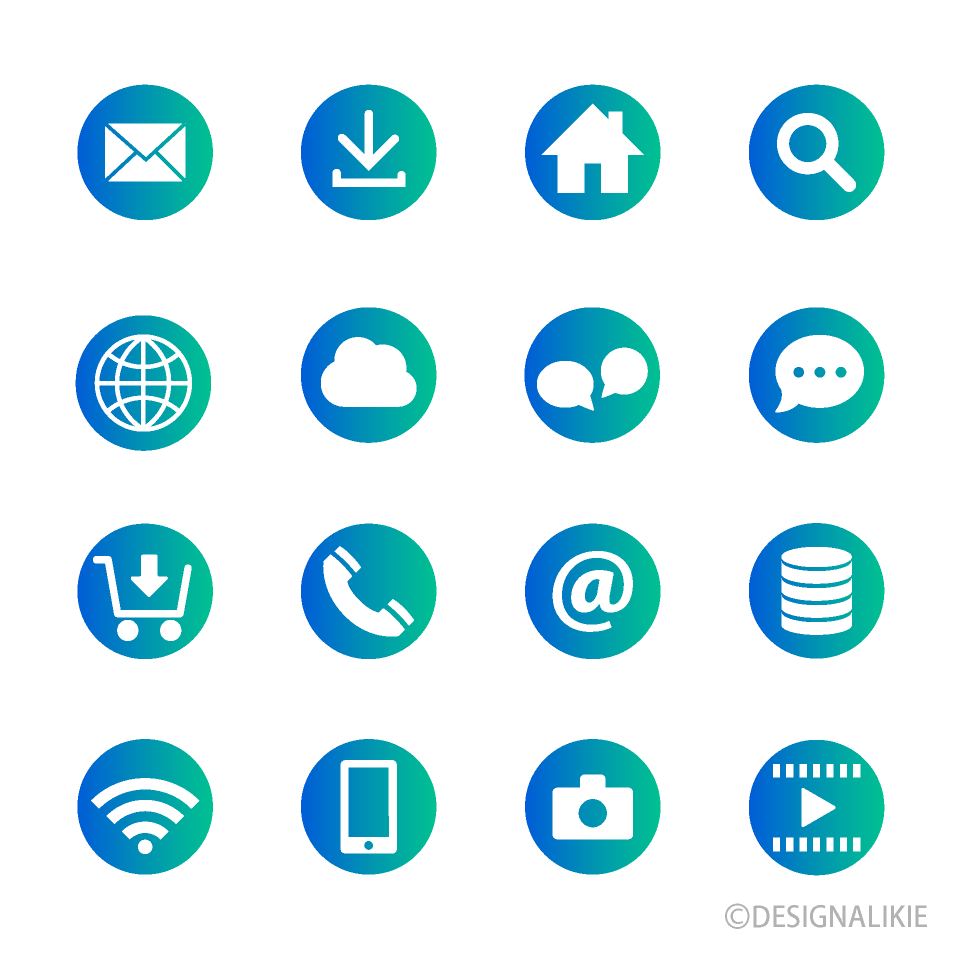 グラデーションのもみじのアイコン６：イラスト無料