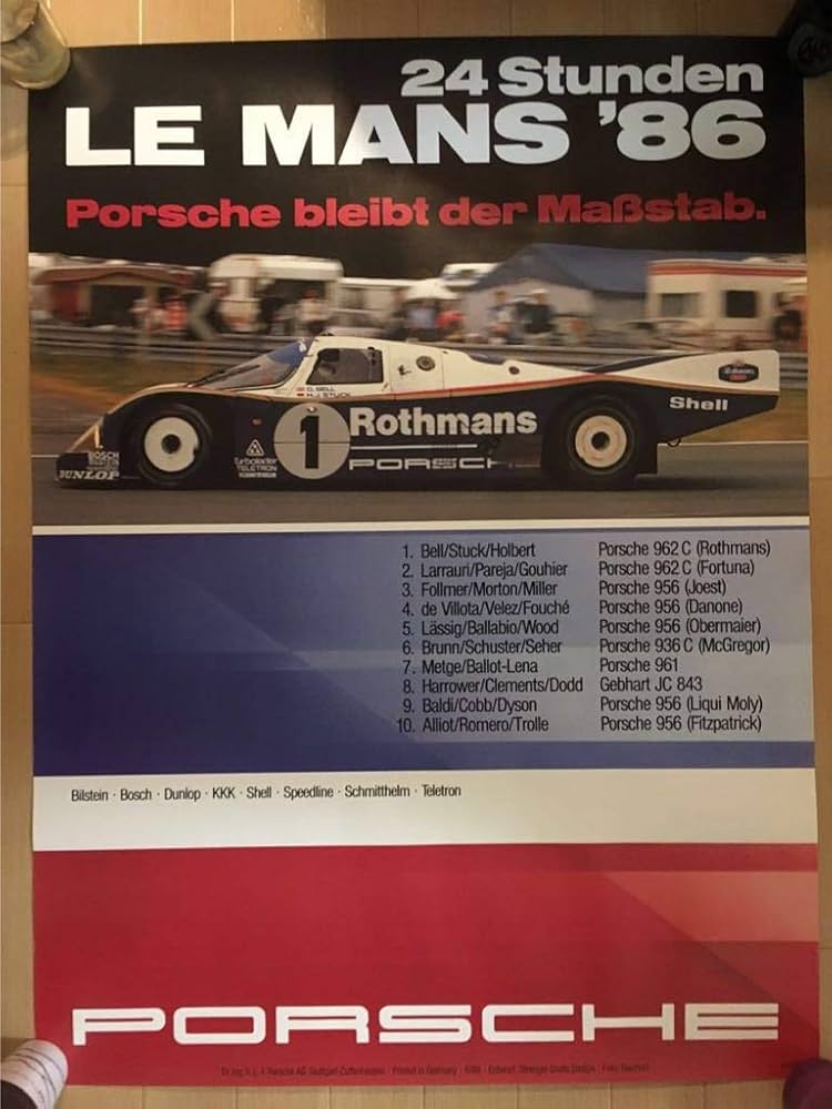 porsche Lemans ルマン 1998 GT1 ポスター 貴重品 911 ポルシェ