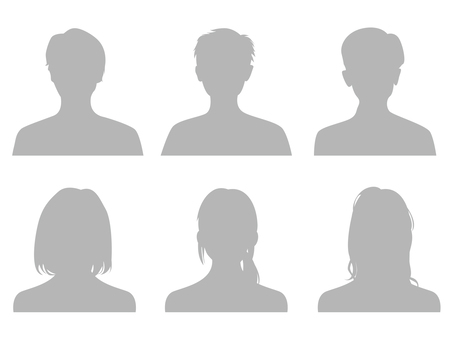 人物のシルエット04無料のAi・PNG白黒シルエットイラスト