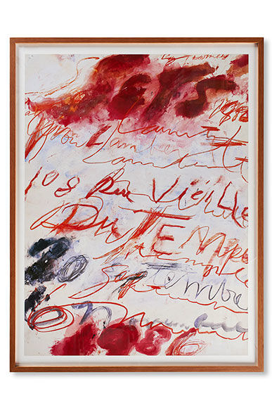 線と形と色彩の闘争、サイ・トゥオンブリーの絵画のための幾つかの言葉の断片歩く水のような人の形をしたもの