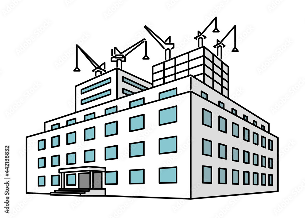 ビル建設のイラスト素材8425900- PIXTA