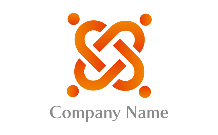 つながる絆のロゴロゴ制作・ロゴ作成ならロゴだく