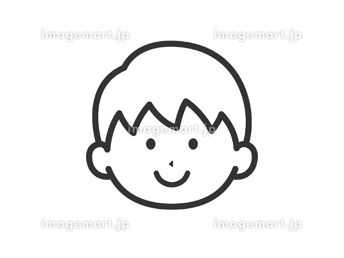 男の子のアイコン：イラスト無料