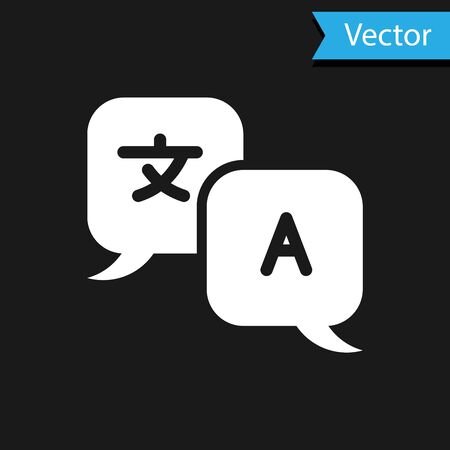 英語翻訳アイコン白い背景に分離された Web デザインの概要英語翻訳ベクトル アイコンPremiumベクトル素材