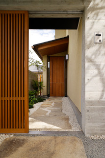 Asian style wood door