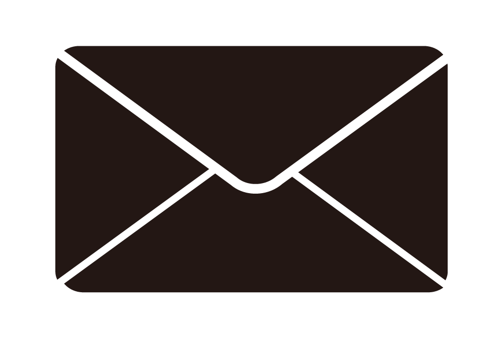 スタンダードな封筒型のメールアイコンSOZAIC.com