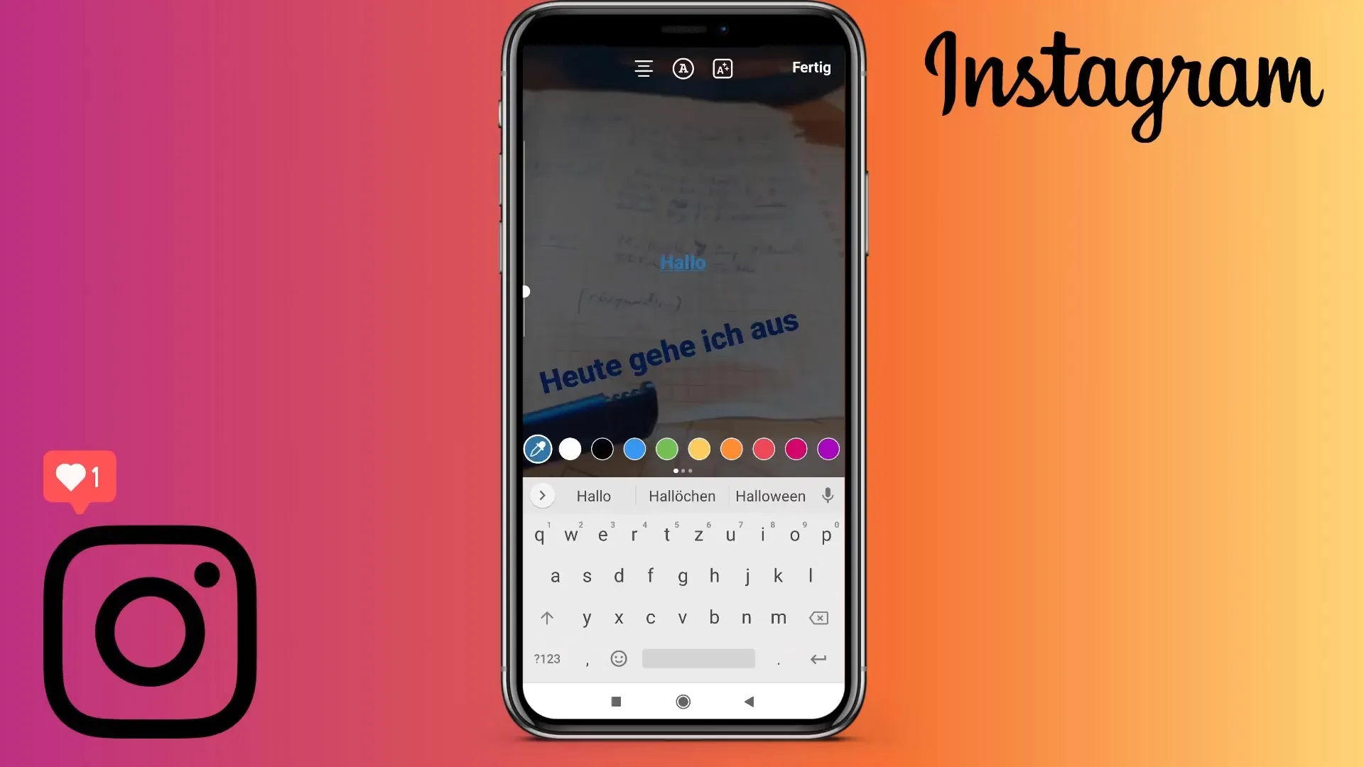 Instagram ストーリーで文字に虹色・カラフルなグラデーションをかける方法 - tamasdesign