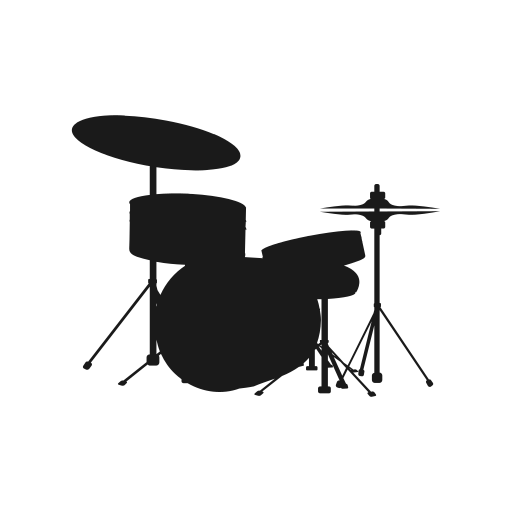 電子ドラムシルエット イラストの無料ダウンロードサイト「シルエットAC」