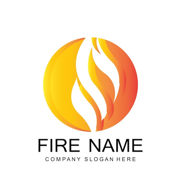 あなたのブランドやビジネスのためのセクシーな熱い炎の女の子の髪のロゴ デザイン ベクトル図Premiumベクトル素材