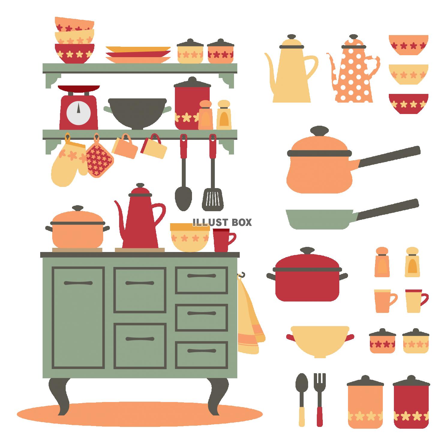 システムキッチンのイラスト無料のフリー素材 イラストエイト