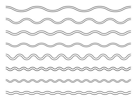 グラフや図版に使う省略線 波線 を作る - クオーモド在宅ワークを快適に