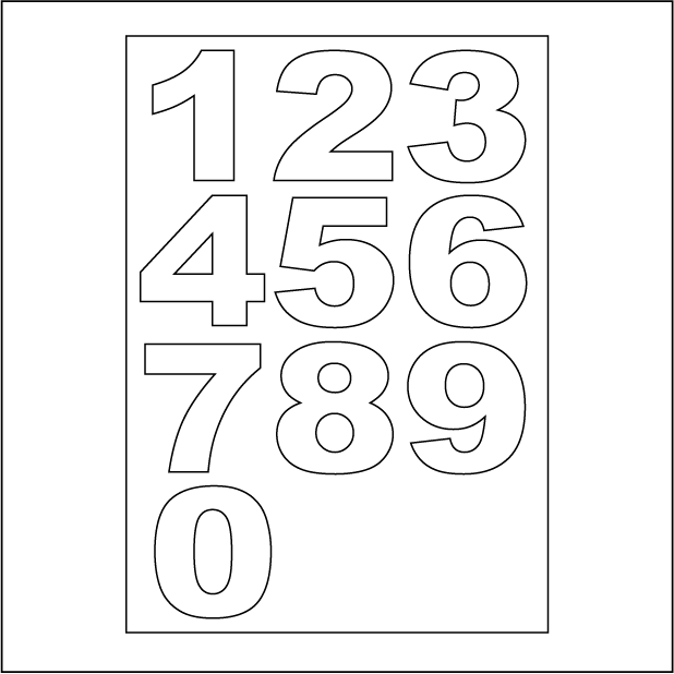 無料型紙 ＜フォント2＞ワッペンに使える数字とアルファベットわんこ服.com ダウンロ