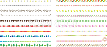 冬の飾りラインのイラスト素材 - イラストの里