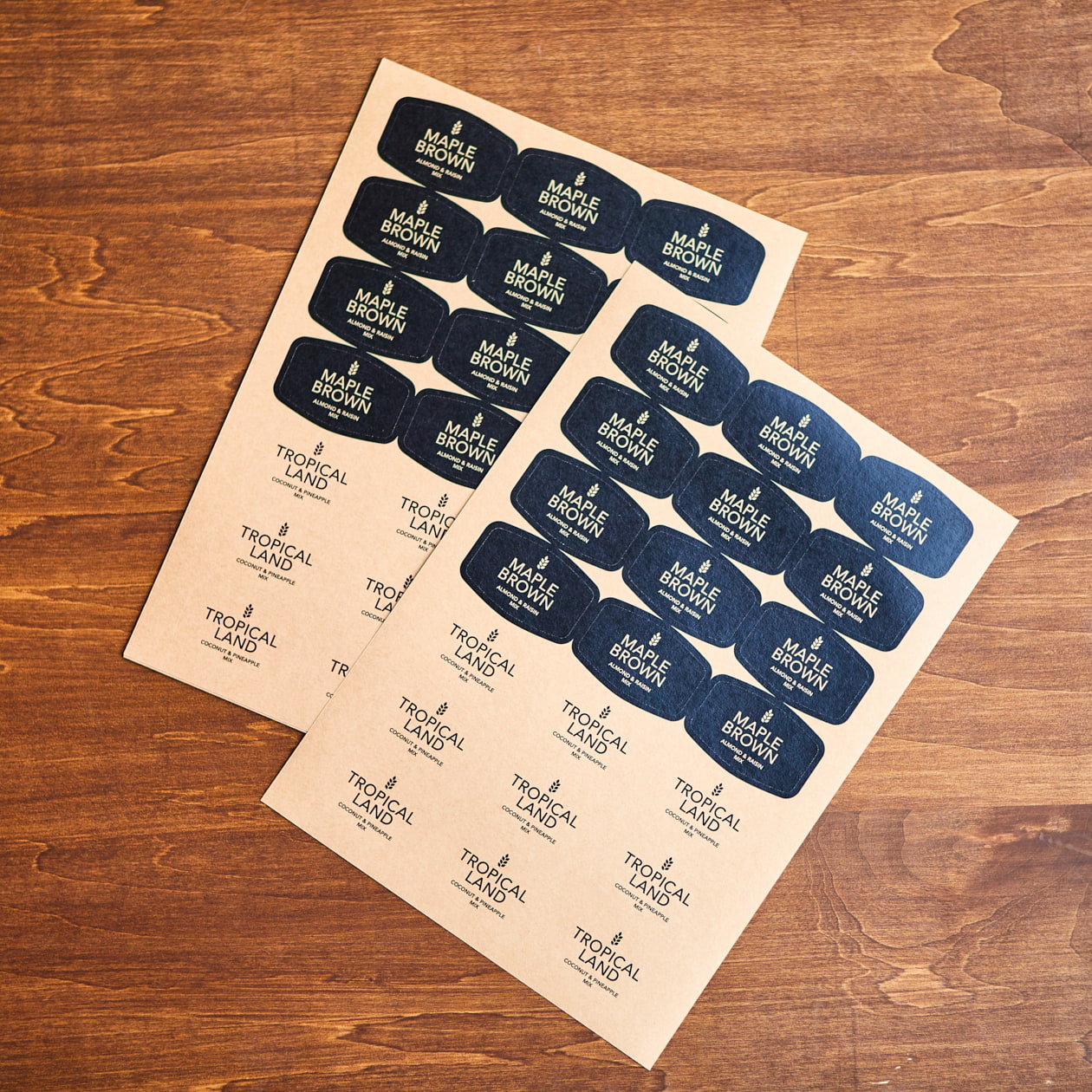 パッケージラベルシール‐菓子化粧箱印刷デザインサンプル業務用ラベル印刷のシール本舗