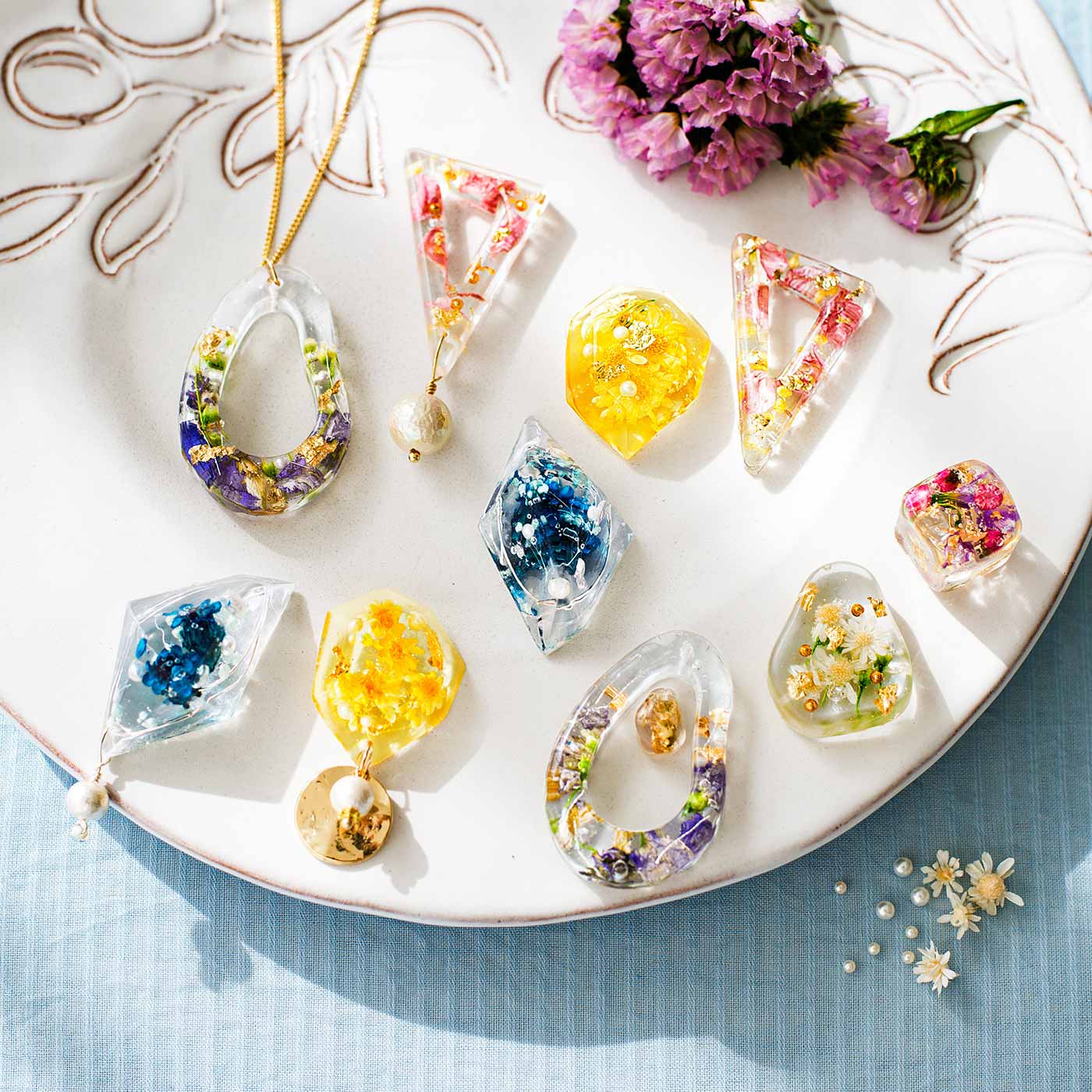 ビーズと100均ワイヤーで作る2連リングの作り方│koshirau 拵う こしらう