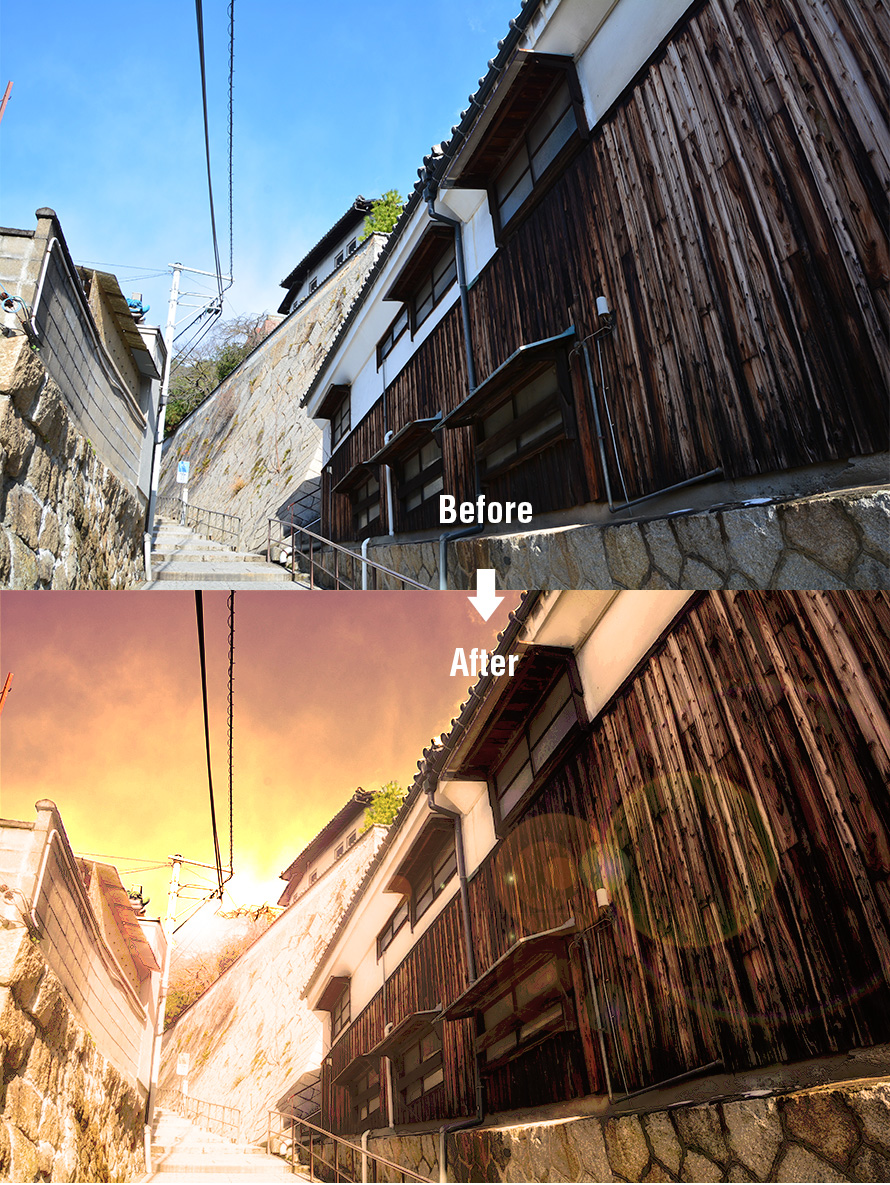 風景写真をイラスト・アニメ風に加工 - ランサーズ