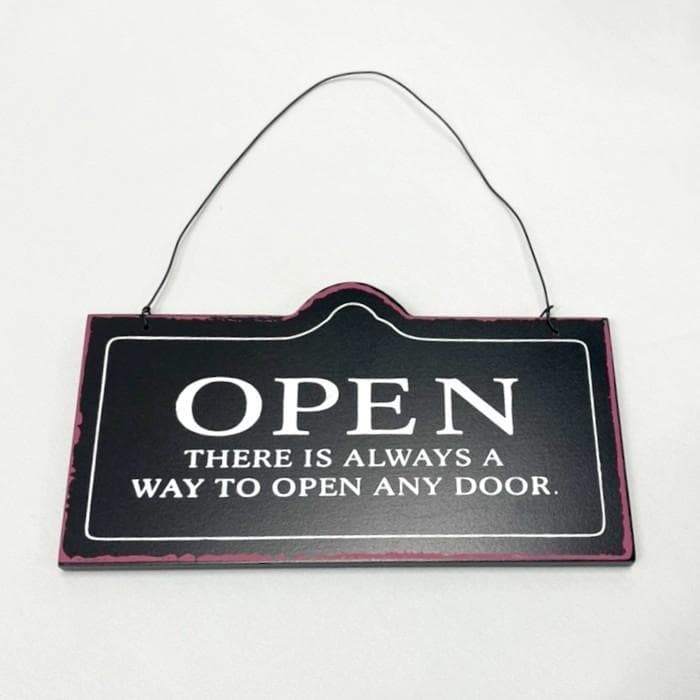 新品?未使用オープンクローズ看板 サイン ドアノブ プレート 木製 おしゃれ ハンギング 開店 閉店 リバーシブル 表示板 案内板 アンテ -メルカリ