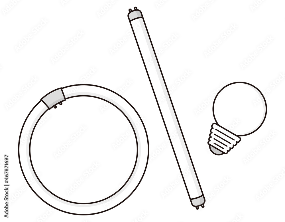 照明のイラスト「直管蛍光灯」かわいいフリー素材集 いらすとや