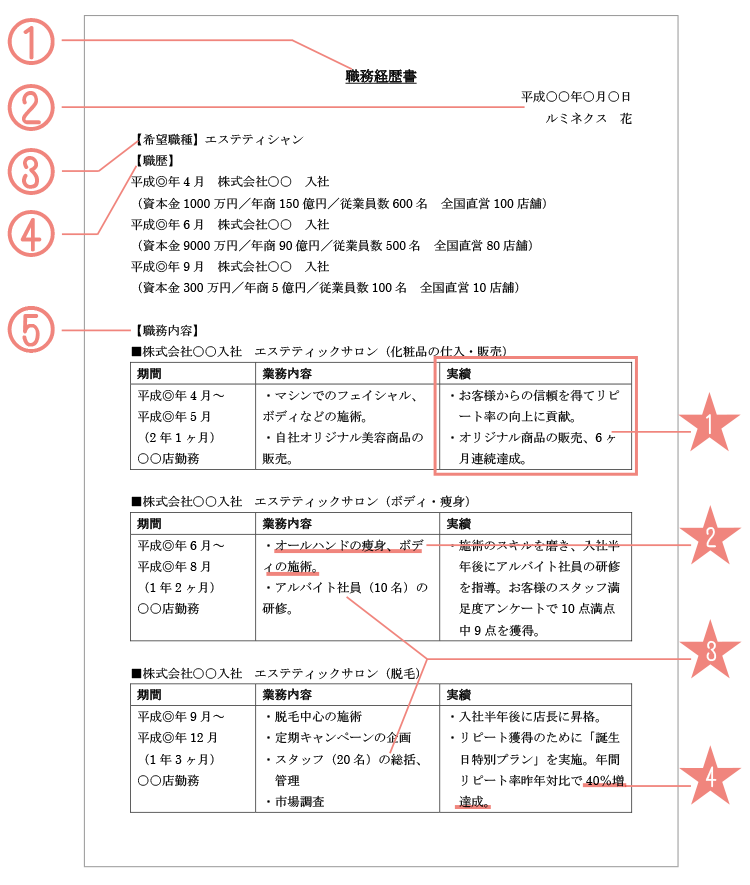 実例あり】エステティシャンの履歴書の書き方・志望動機・面接対策をまとめました | なるほど！ジョブメドレー