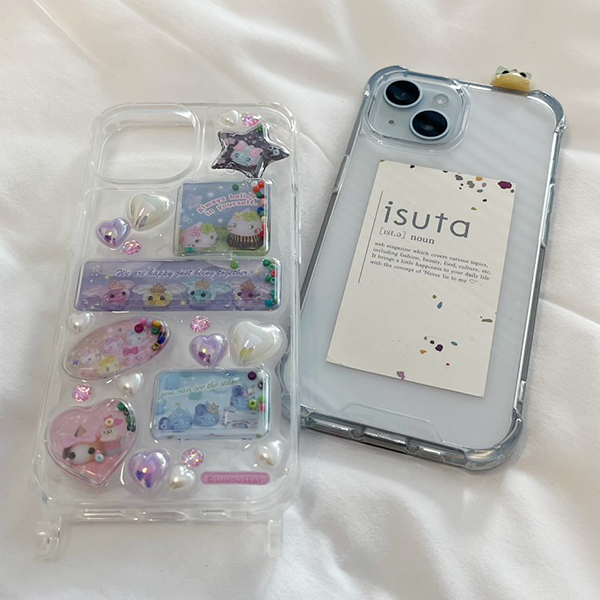 スマホケース iPhone15 iPhoneケース 韓国 ハート デコ電 クリア 透明 キラキラ アクスタYahoo!フリマ 旧PayPayフリマ