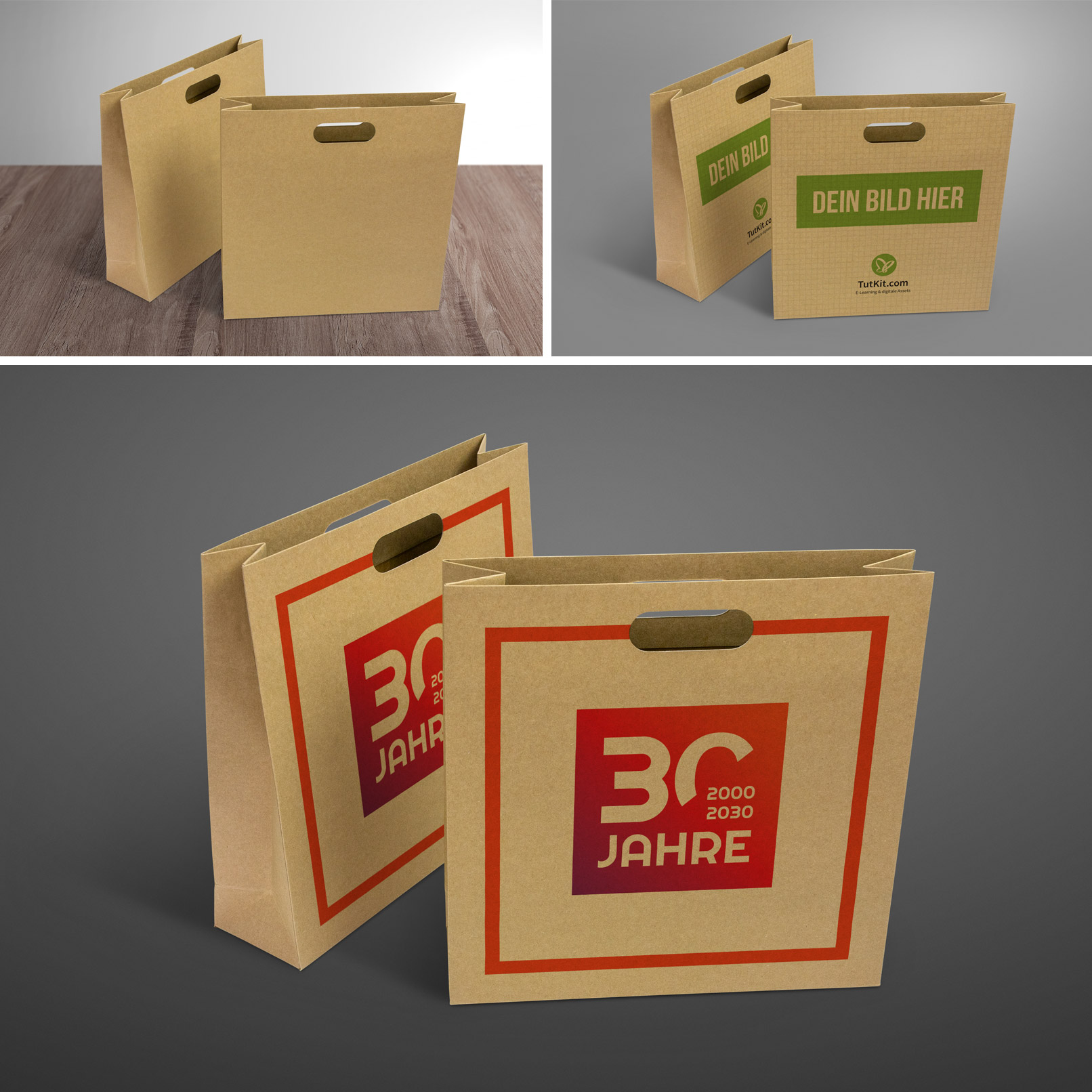 紙袋や布袋のモックアップダウンロード