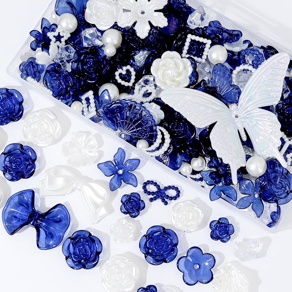 デコパーツ ビーズ ホイップデコ パーツ特典ビーズ含む？26セット展開？約110個アクリル セット トレカ 硬質ケース デコ 手芸ハンドメイド デコ 素材 可愛い デコレーション セット アクセサリー 薔薇 パール 貝殻 リボン 蝶 クリア デコ