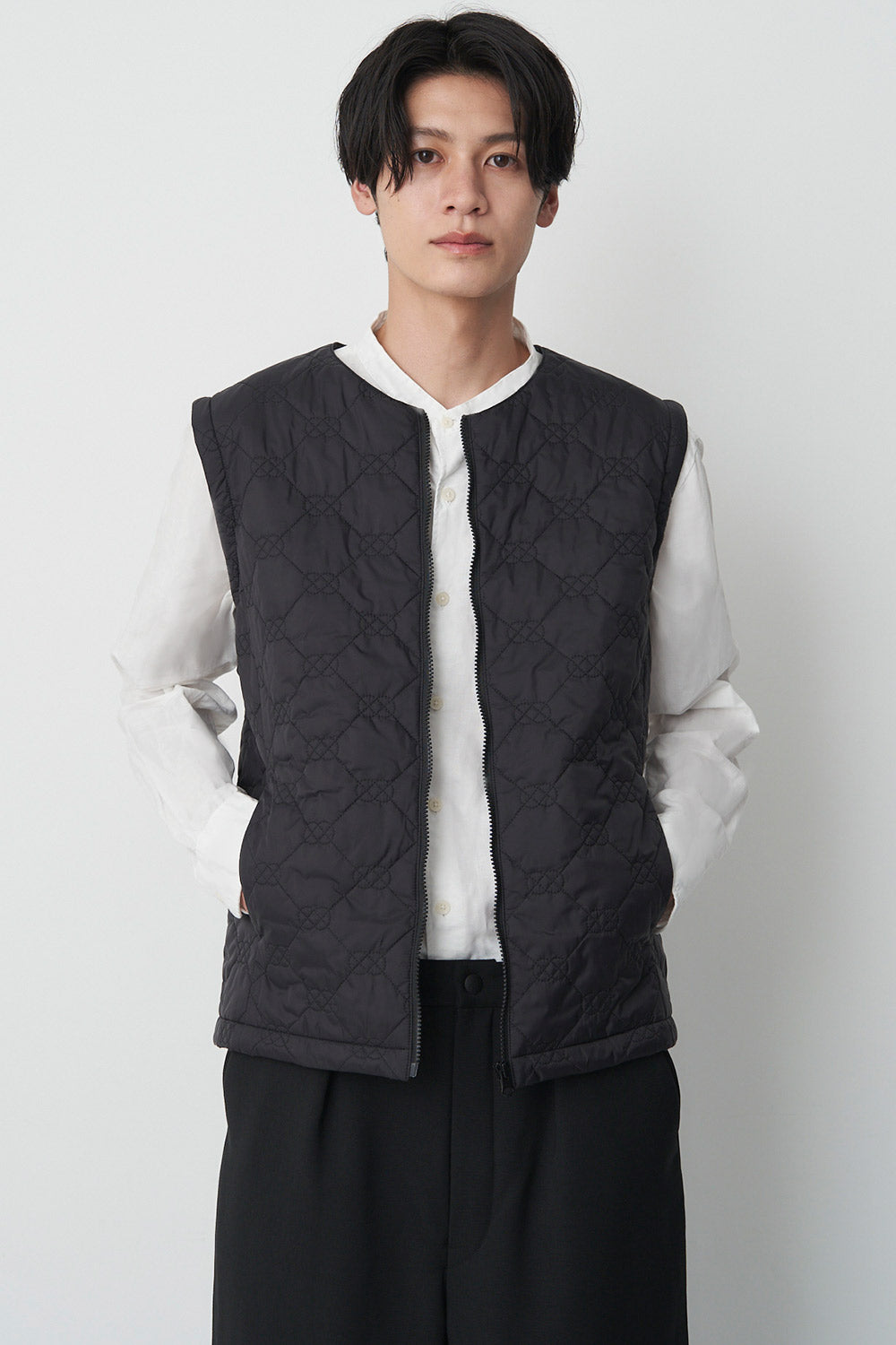 Gymphlexキルティング ダウン カラーレス ジャケット アウター GY-A0431NYM ジムフレックス - Crouka クローカキナリノモール