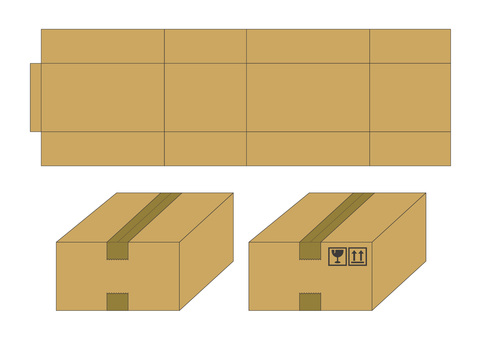展開図 段ボールイラスト無料イラスト・フリー素材なら「イラストAC」