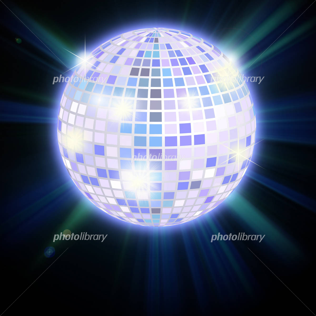 ミラーボール ディスコ・クラブ背景青イラスト - No: 22682996無料イラスト・フリー素材なら「イラストAC」
