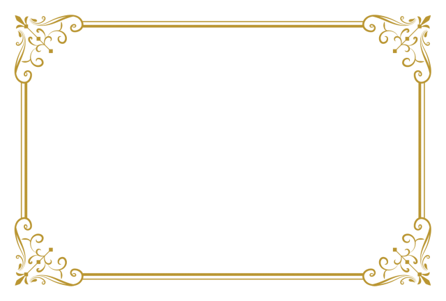 フレーム・囲い枠のイラストNo.501『エレガントフレーム・透過色』 無料のフリー素材集
