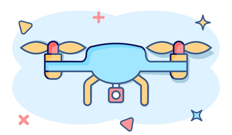 ITアイテム ドローン アイコン：イラスト無料