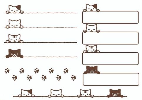 黒白葉柄ムームー クローバーの上下白黒フレーム飾り枠イラスト無料イラスト かわいいフリ