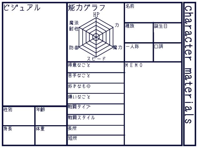 創作キャラ紹介・設定 テンプレ - ibisPaint