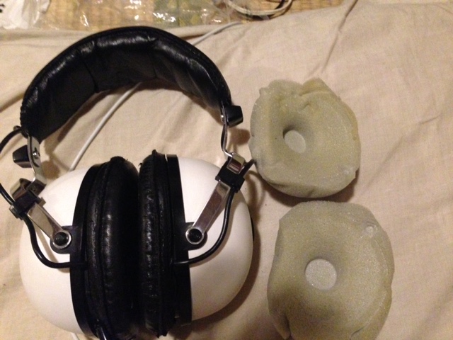 昭和レトロ ヴィンテージ風ヘッドホン オレンジイヤーパッド 動作品 - メルカリ