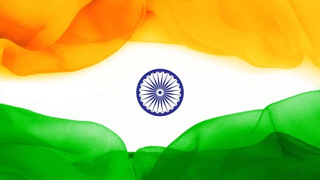 インドの国旗イラスト フリー素材 傘タイプ flag icon -India