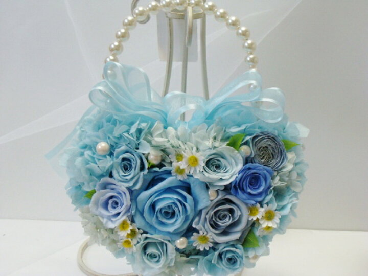 手作りブーケレッスン・バッグブーケ プリザーブドフラワー ウェディングブーケ倶楽部@大阪造花の手作りブーケレッスン専門店