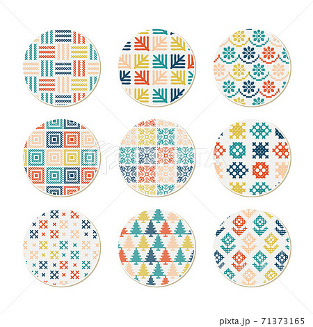 幾何学模様パターン集30個イラスト - No: 563098無料イラスト・フリー素材なら「イラストAC」