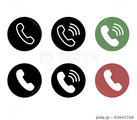 電話アイコン - シンプルなマークのフリーイラスト素材 - チコデザ