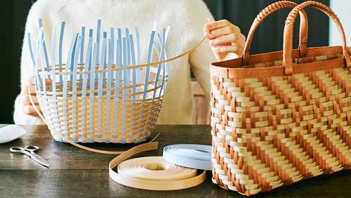 かご バスケット 3点セット エコクラフト カゴ 収納 クラフトバンド DIY How to make a