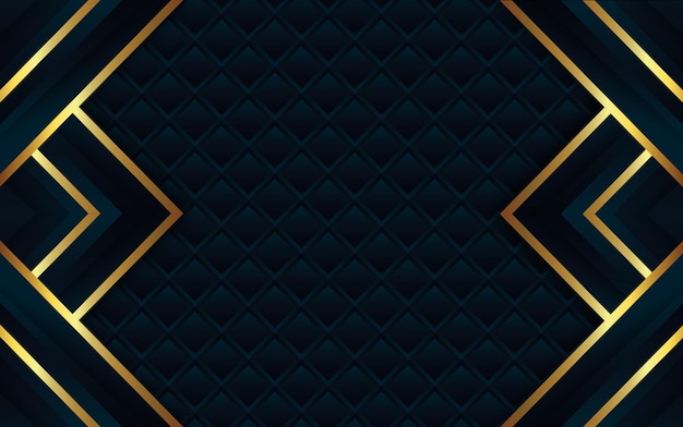 バナーデザイン用の正方形のエレガントで豪華なフレーム枠の背景Premiumベクトル素材