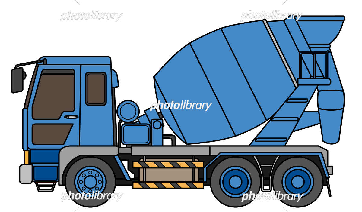 シンプルな乗り物の線画単品アイコン ミキサー車 イラスト素材7465833- フォトライブラリ
