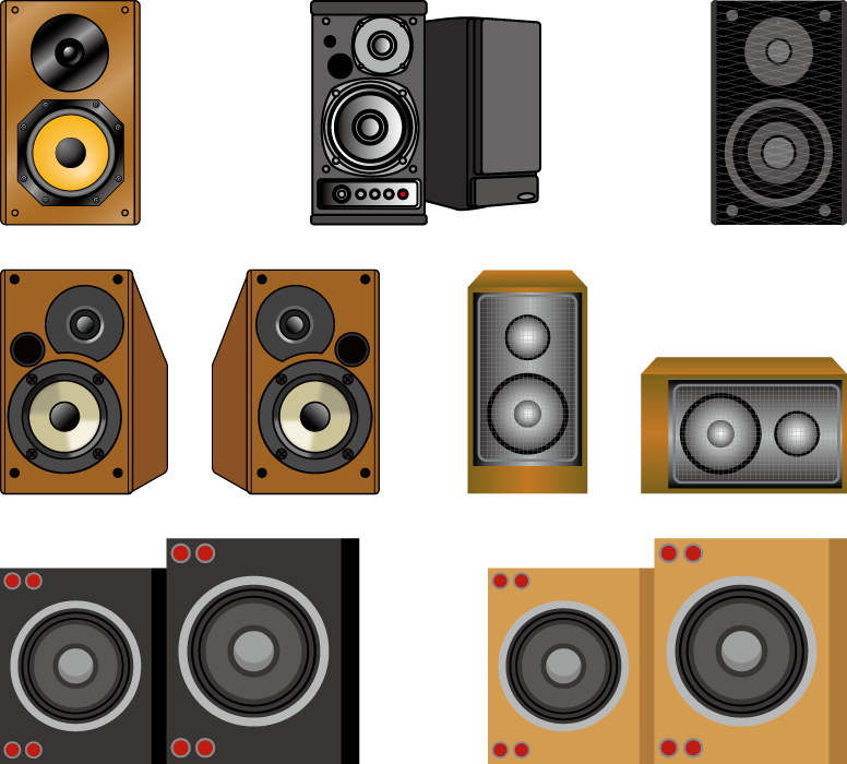 スマートスピーカーのシルエット無料のAi・PNG白黒シルエットイラスト